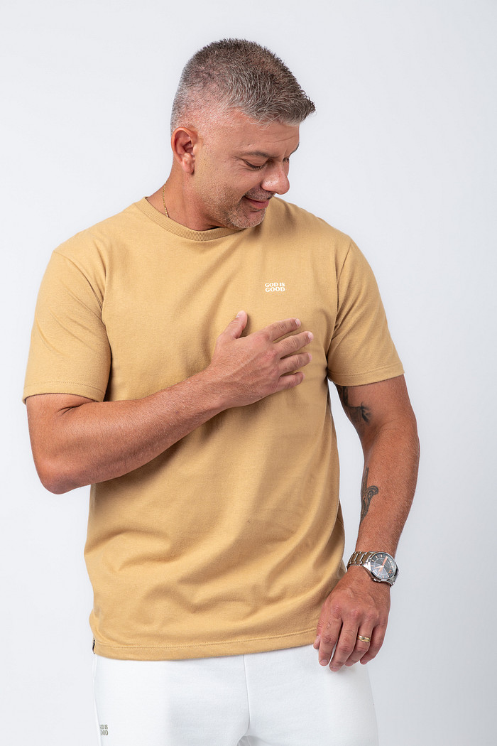 CAMISETA ALL THE TIME BEGE