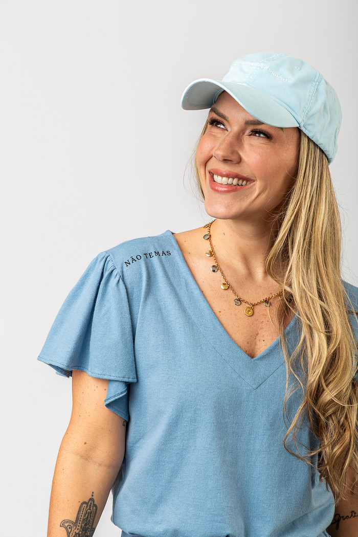 BLUSA ASA DE ANJO AZUL