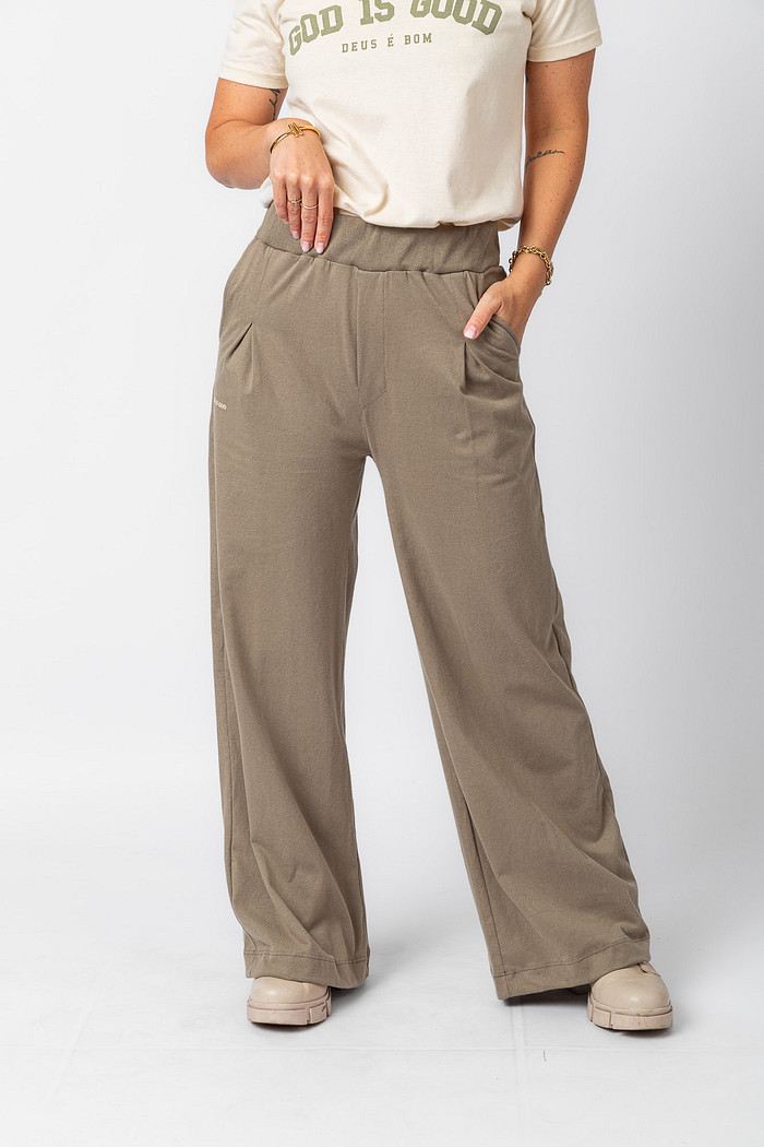 CALÇA PANTALONA GO TO GOD CAQUI
