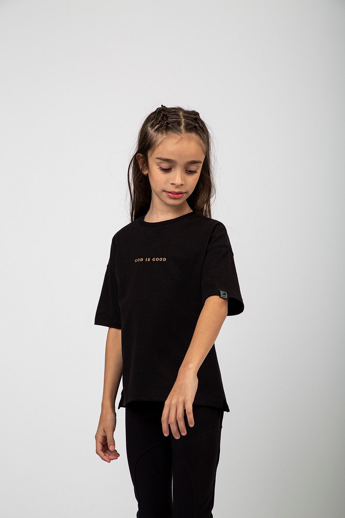 CAMISETA INFANTIL NÃO TEMAS PRETA