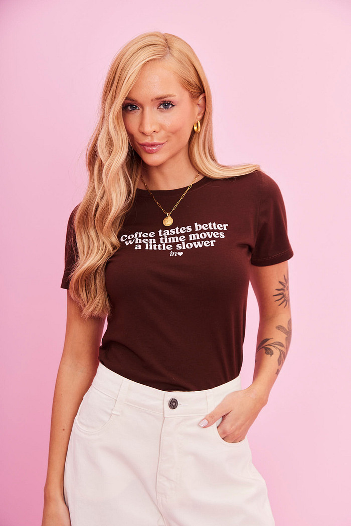 BABY TEE COFFEE MARROM