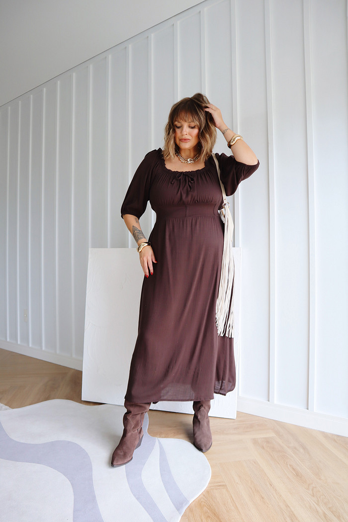 VESTIDO JULIA MARROM