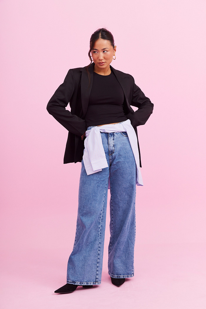 Calça Jeans Wide Leg Dulce JEANS ESCURO