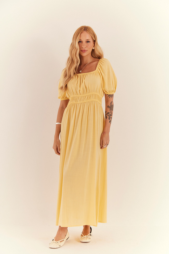 VESTIDO MIDI LUANA AMARELO