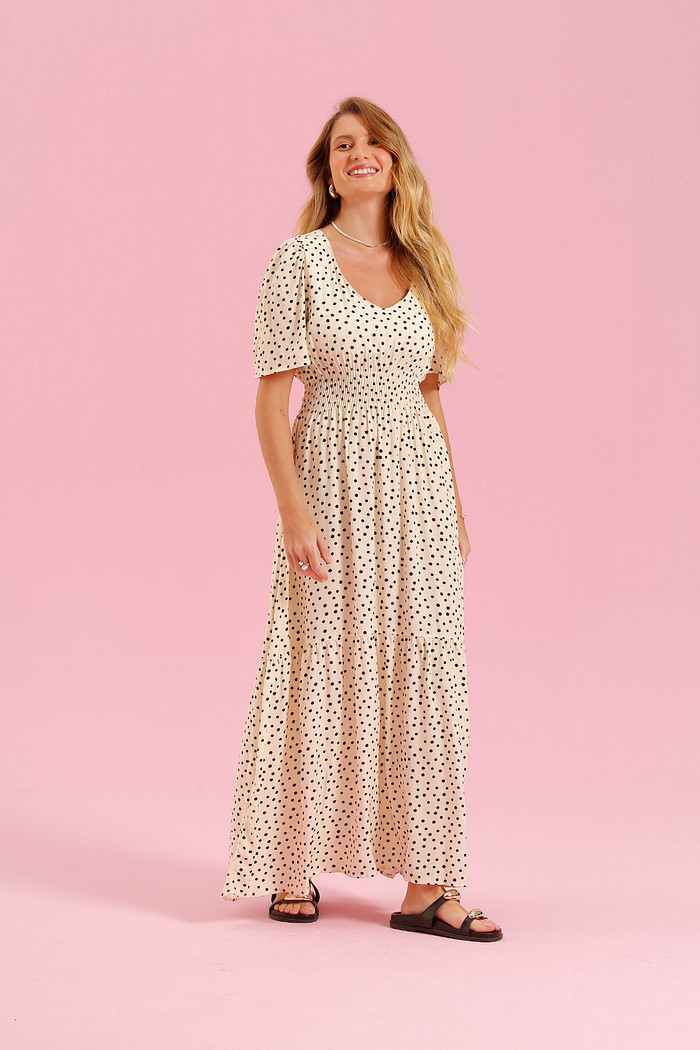 VESTIDO POA FUNDO OFF