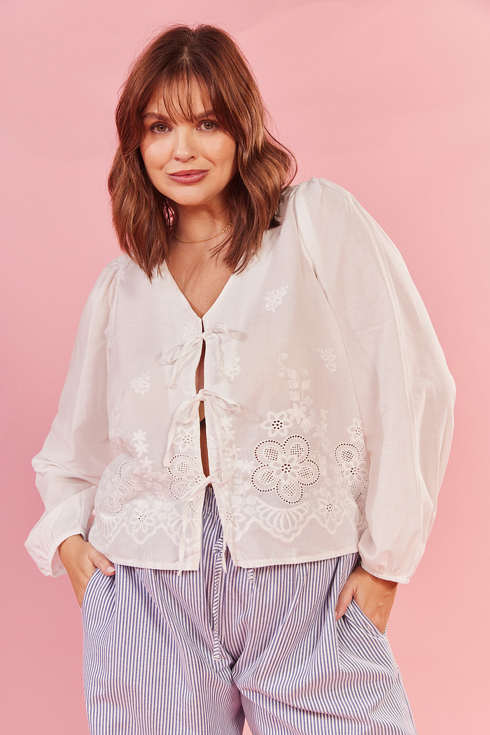 BLUSA EM LAISE ALEXANDRA OFF WHITE