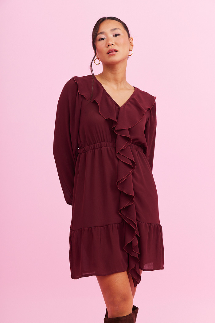 VESTIDO KARINA BORDO