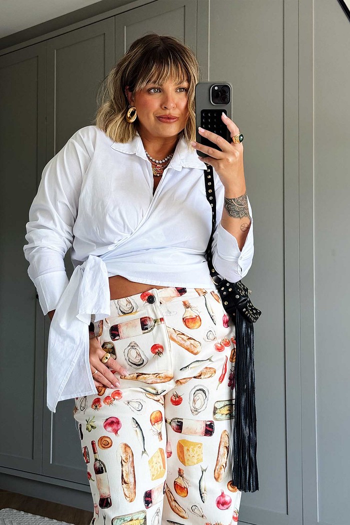 Camisa Transpassada Sabrina OFF WHITE