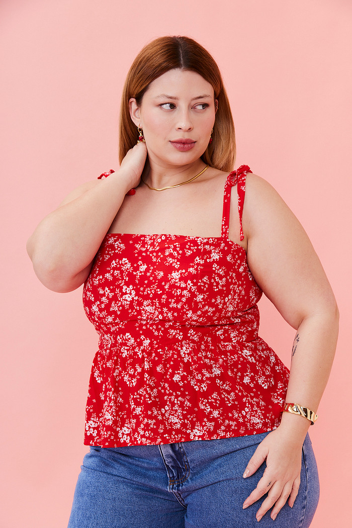 BLUSA ALÇA LUISA FLORAL