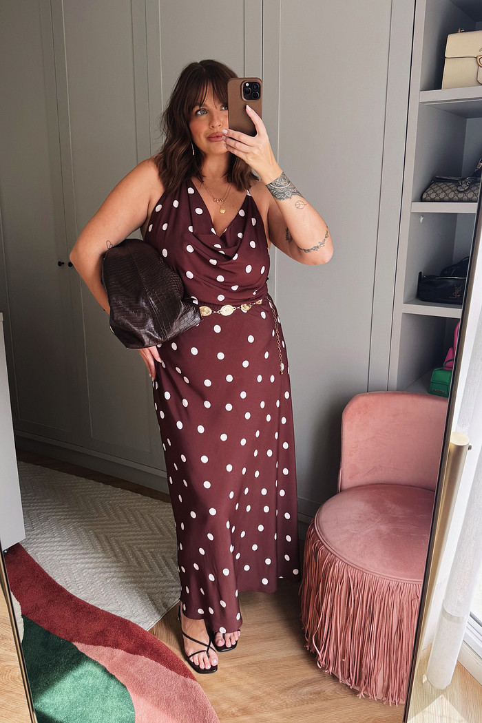 Saia Midi Alongado Clarice POA OFF FINDO MARROM