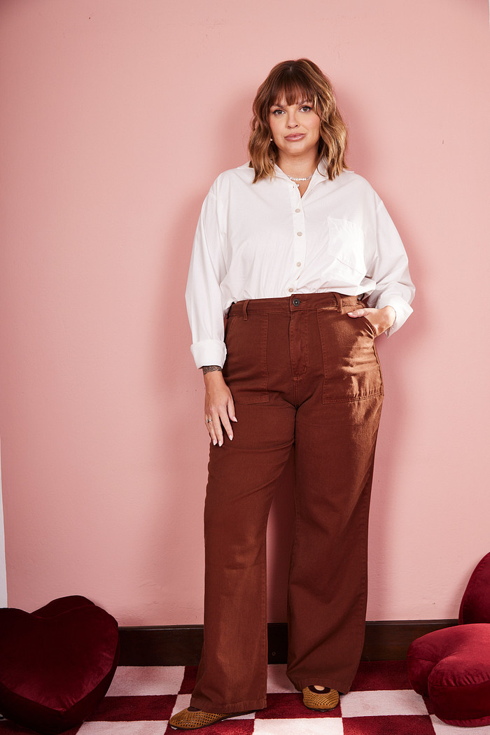 CALÇA SARJA MAVIE MARROM