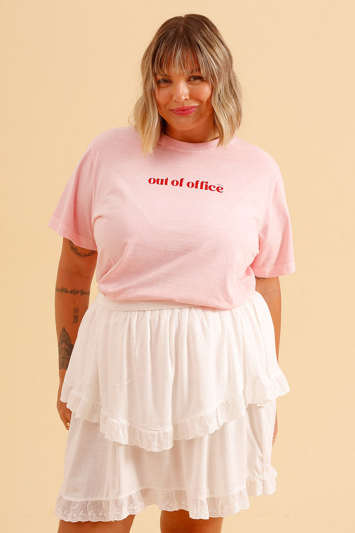 T-SHIRT OUT OF OFFICE ROSA