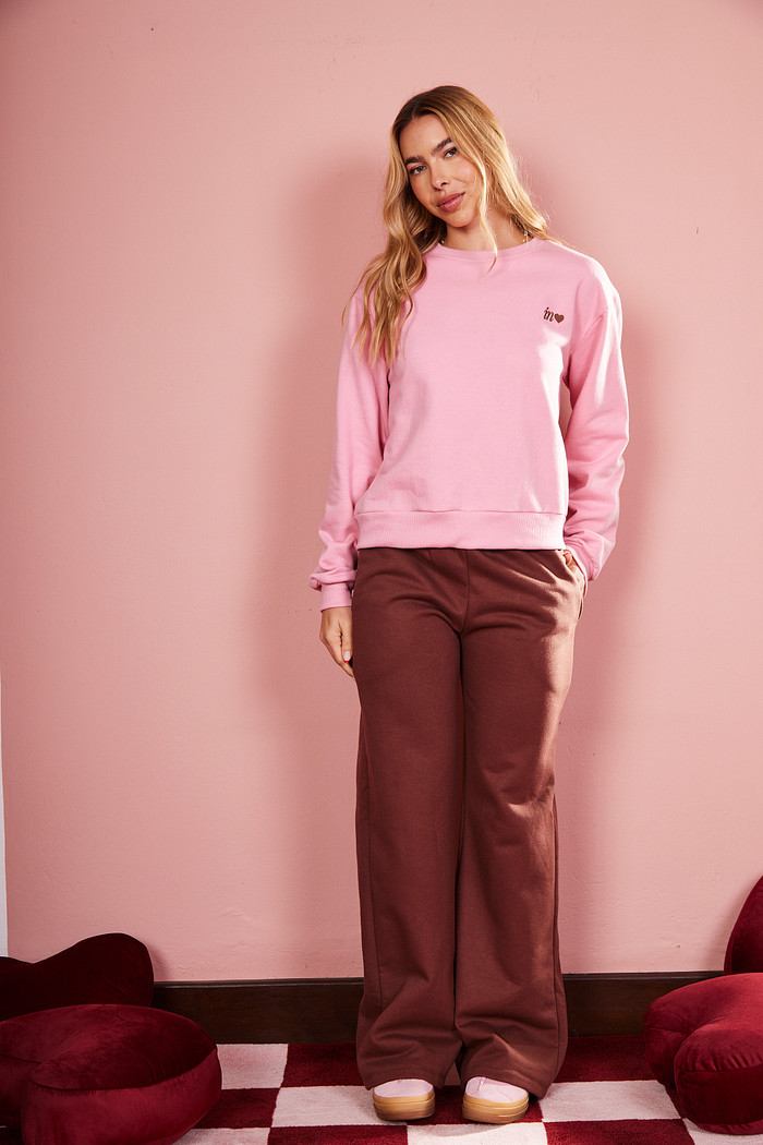 CALÇA DE MOLETOM ANNA MARROM