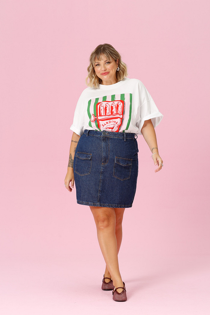 Saia Jeans Curta Solange JEANS