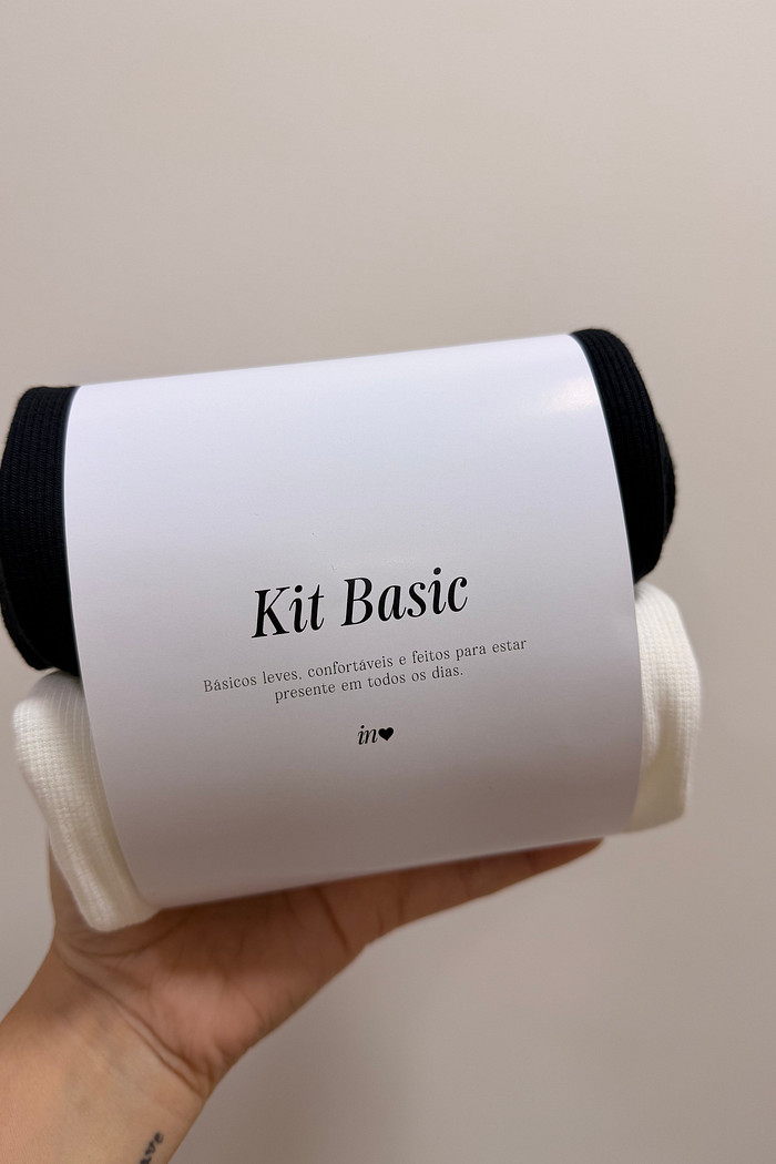 KIT 2 REGATAS ESSENTIAL PRETO / OFF