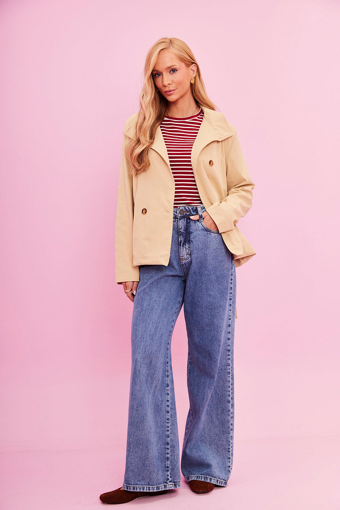 Calça Jeans Wide Leg Dulce JEANS ESCURO