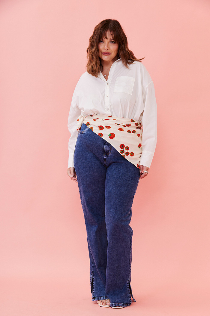 CALÇA JEANS ELASTANO  BRUNA JEANS ESCURO