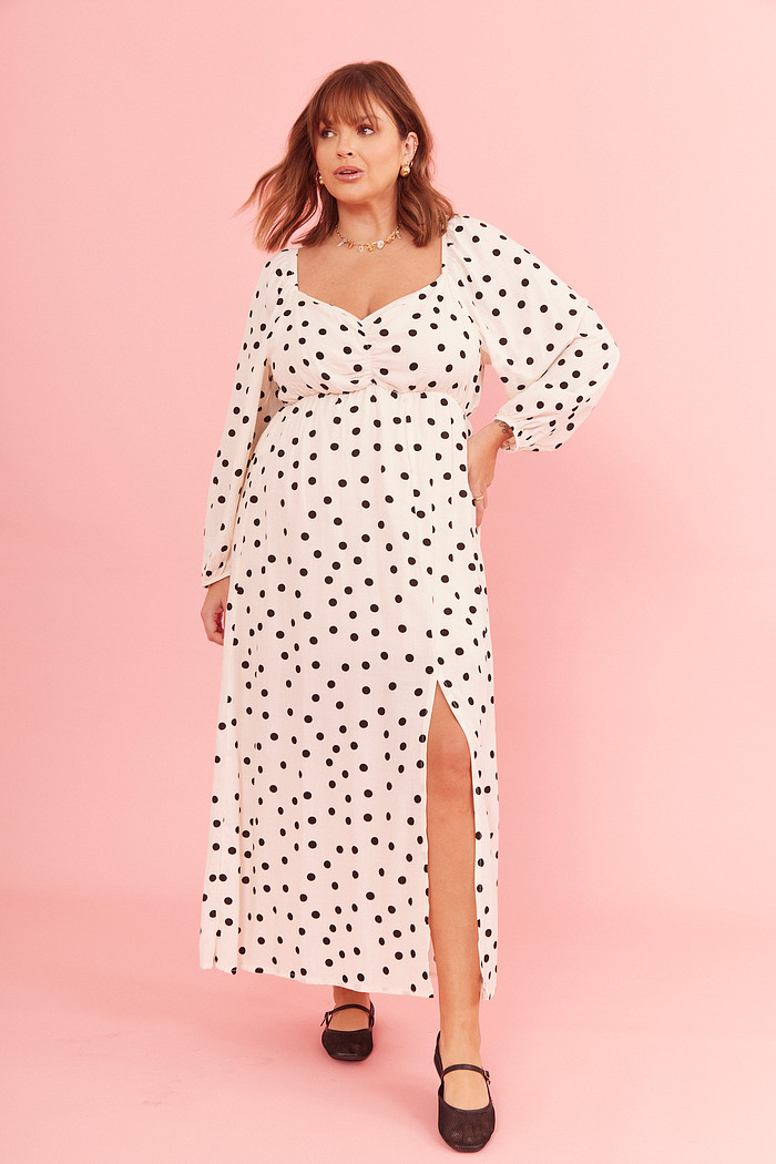 VESTIDO ISA POA FUNDO OFF