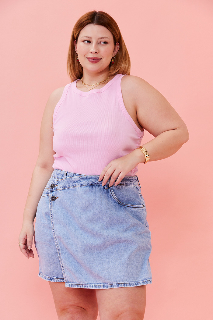 REGATA CANELADA ROSA