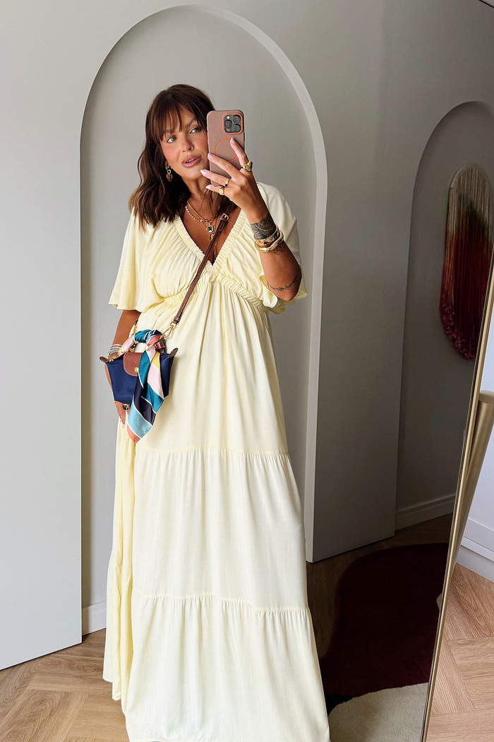 VESTIDO KARINA BAUNILHA