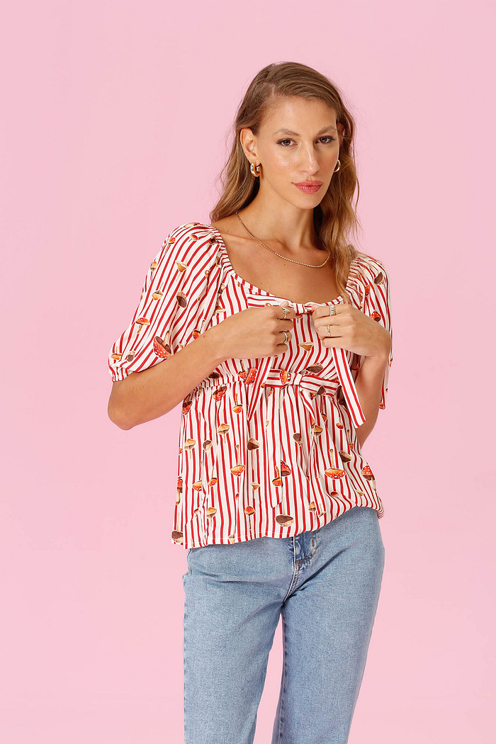Blusa Fabricia ESTAMPA COGUMELOS