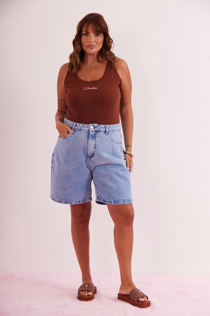 REGATA CANELADA SWEETLACE MARROM