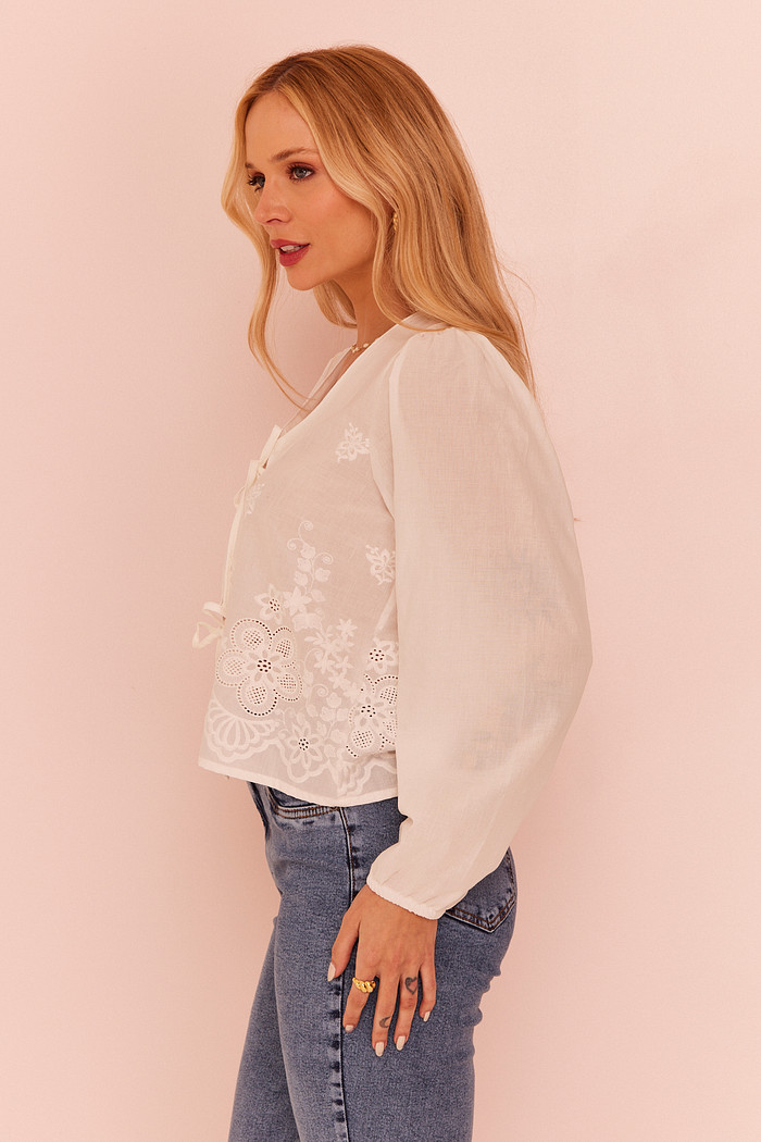 BLUSA EM LAISE ALEXANDRA OFF WHITE