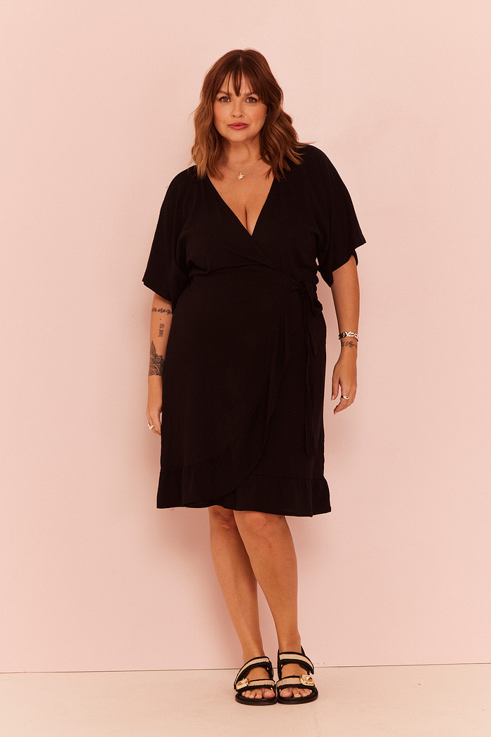 VESTIDO TRANSPASSADO VERONA PRETO