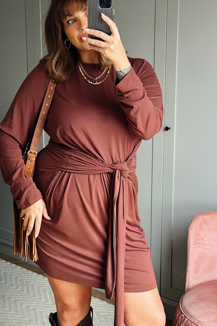 VESTIDO ALINE MARROM