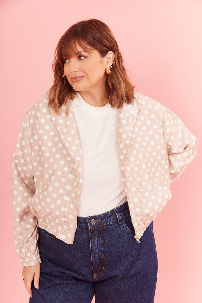 JAQUETA JULIANA POA FUNDO BEGE