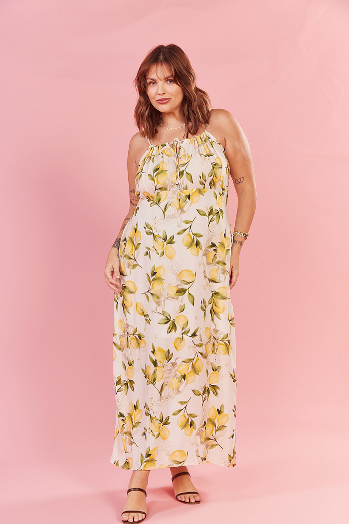 VESTIDO SICILIA ESTAMPA LIMÃO