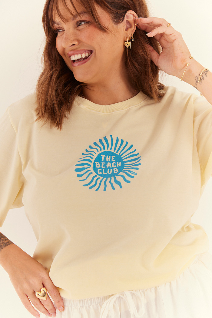 T-SHIRT SLIM THE BEACH CLUB AMARELO