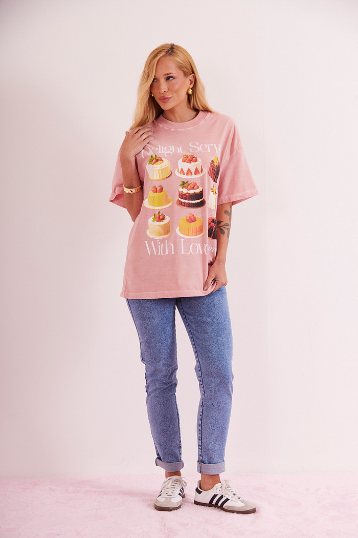 T-SHIRT OVER DELIGHT ROSA