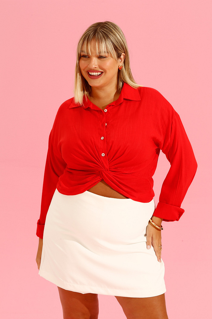 Camisa Manga Longa Noeli VERMELHO