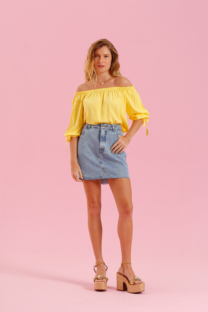 Saia Jeans Curta Ava JEANS