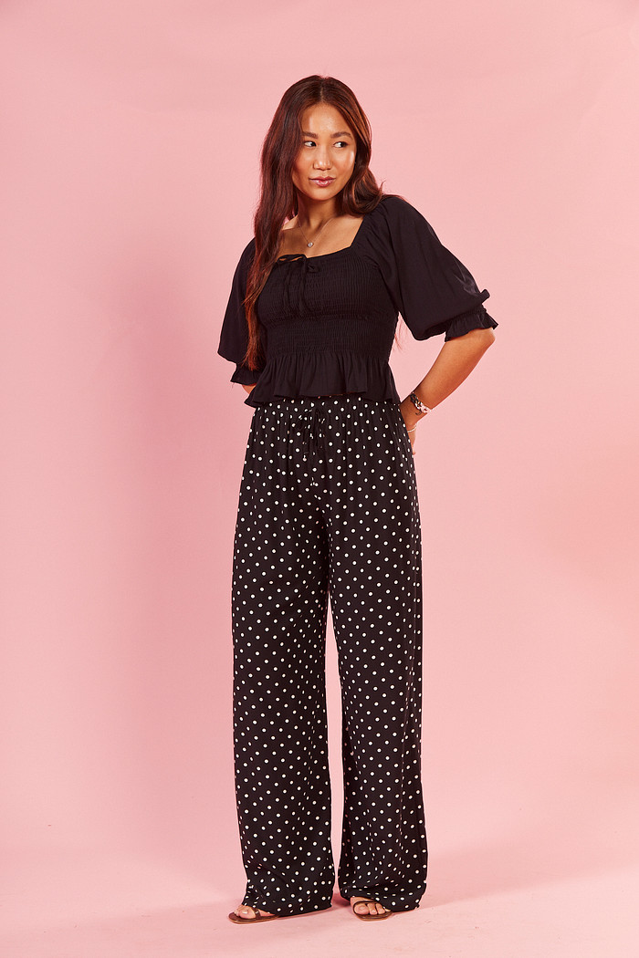 BLUSA LASTEX MARINE PRETO