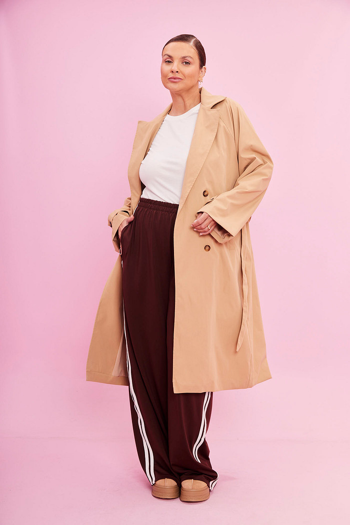 CASACO TRENCH COAT LUIZA AREIA