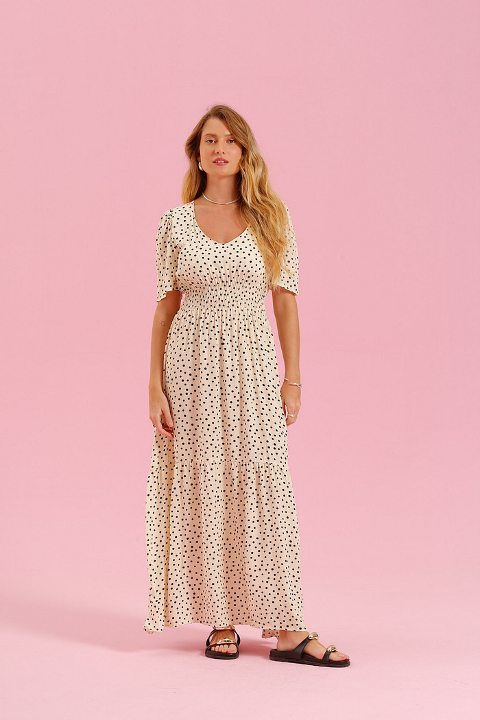 VESTIDO POA FUNDO OFF