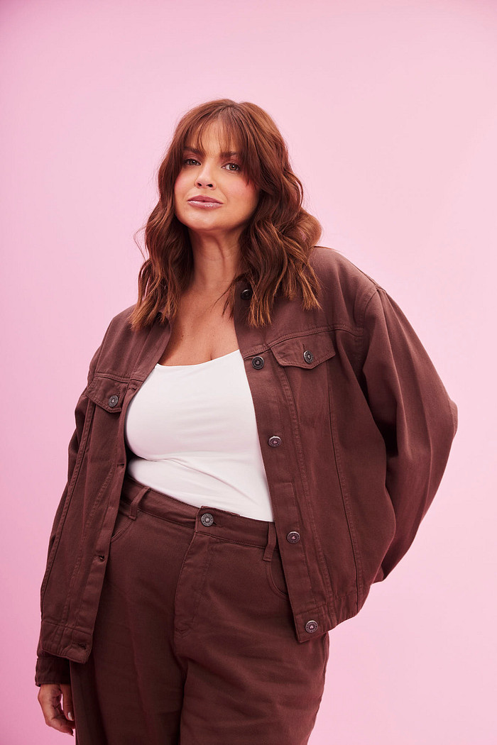 JAQUETA SARJA MARROM MARROM