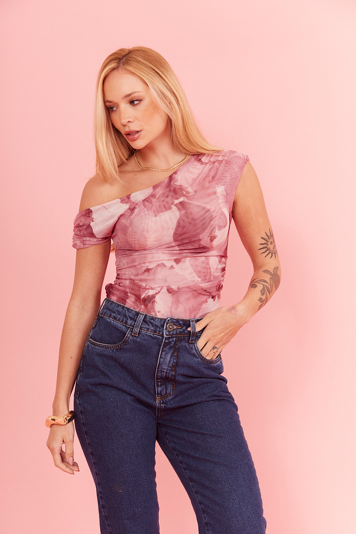 BLUSA NATHALIA ROSA MANCHADO