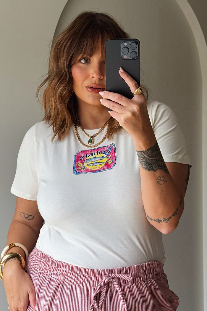 BABY TEE SARDINES OFF WHITE