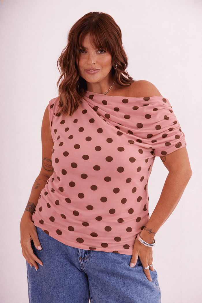 BLUSA ANA POA FUNDO ROSA