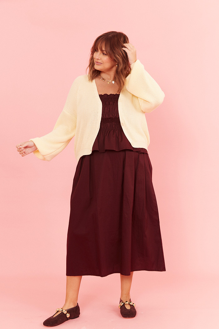 CARDIGAN TRICO LOLA AMARELO