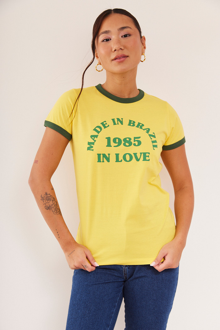 T-SHIRT SLIM MADE IN BRAZIL AMARELO