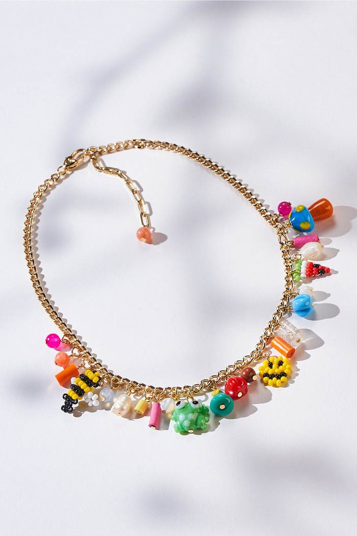 COLAR FUN PINGENTES DIVERTIDOS DOURADO