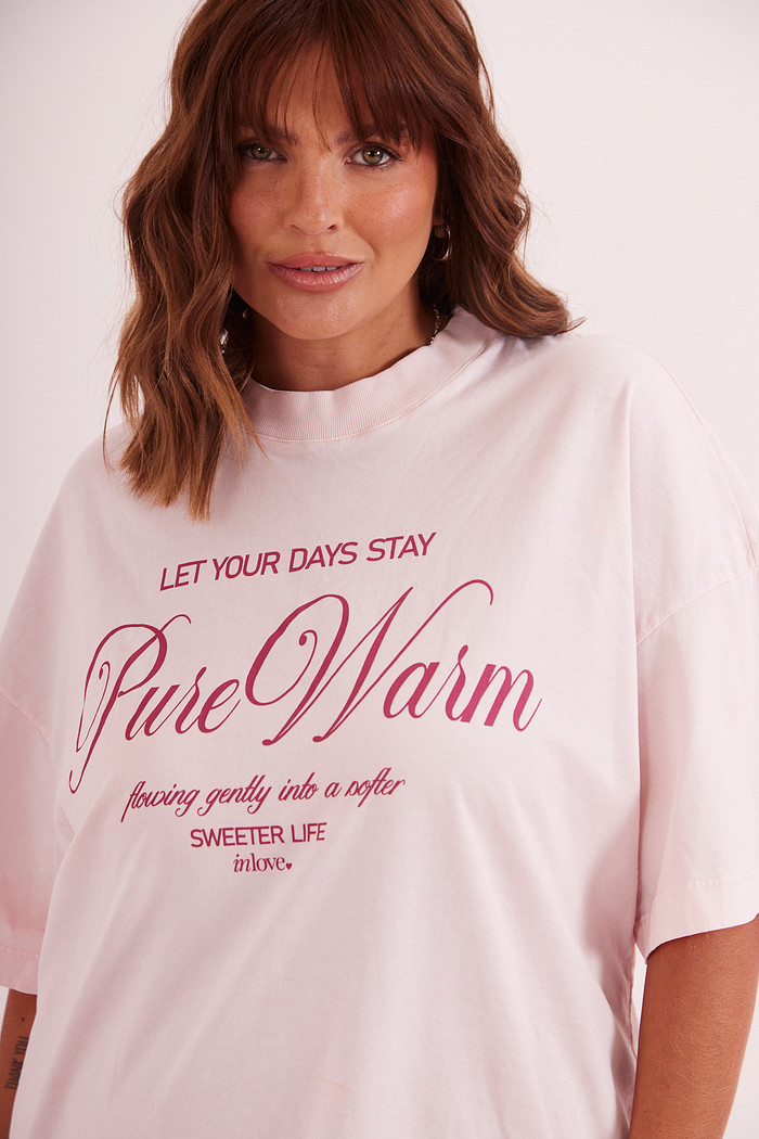 T-SHIRT OVER PURE WARM ROSA