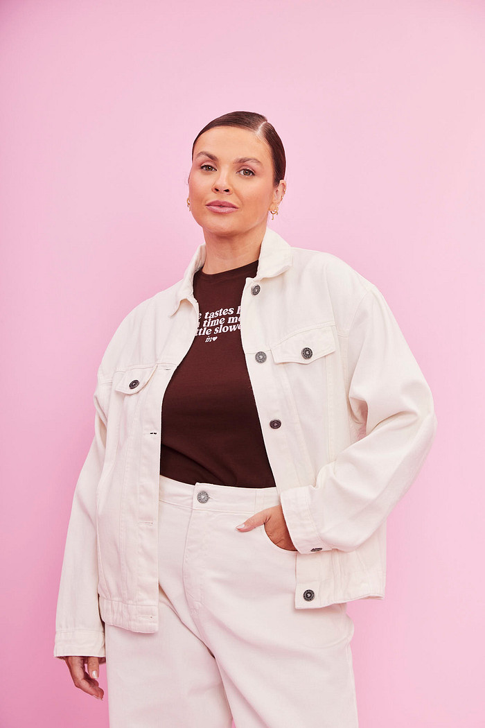 JAQUETA SARJA OFF WHITE