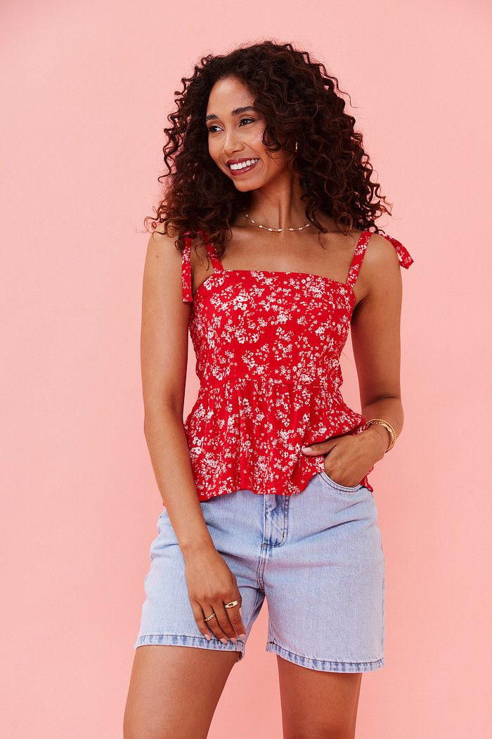 BLUSA ALÇA LUISA FLORAL