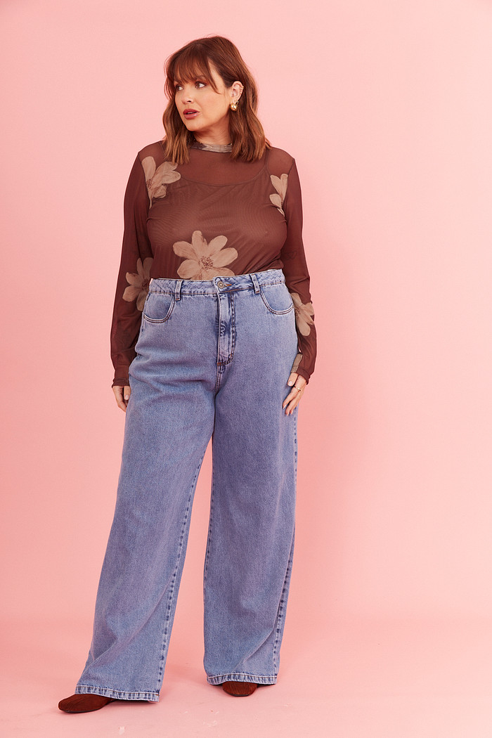 BLUSA DE TULE TAUANA ESTAMPADO