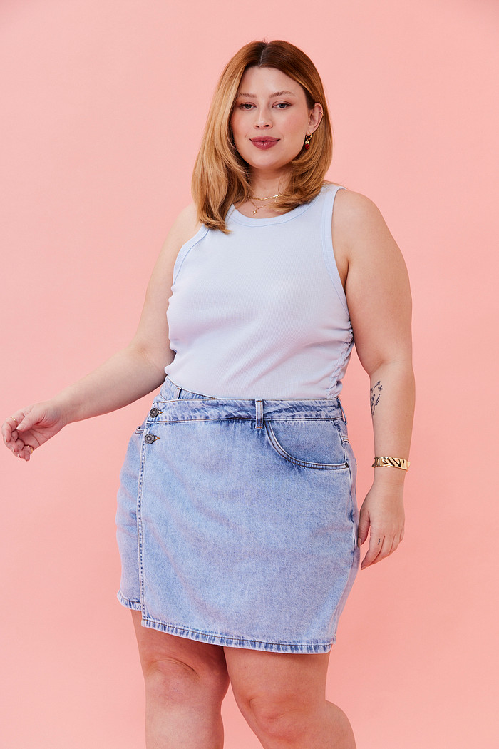 REGATA CANELADA AZUL